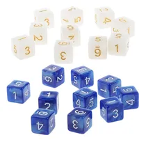 Comprar 20 Piezas D6 Dados De Seis Caras De Números Para Y Azul