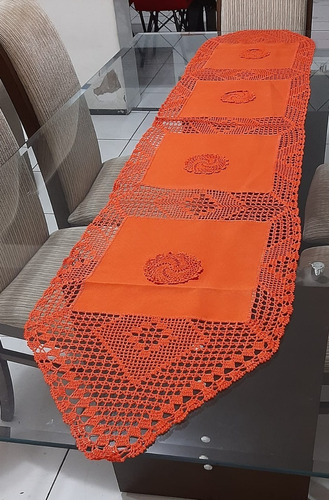 Kit C5 Caminhos Mesa Crochê 6 Cadeiras Sortidos Revenda