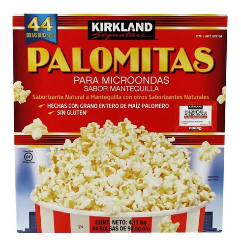 Palomitas Microondas Mantequilla Kirkland Signature C/44 Pzs