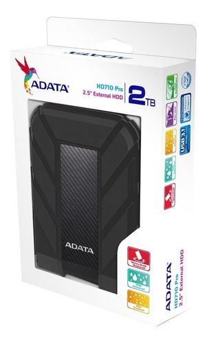 Disco duro externo Adata HD710 Pro AHD710P-2TU31 2TB negro