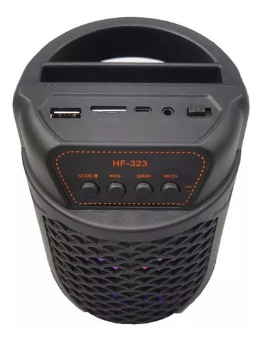 Imagen 2 de 4 de Corneta Bluetooth Recargable Usb Micro Sd Auxiliar Hf-323
