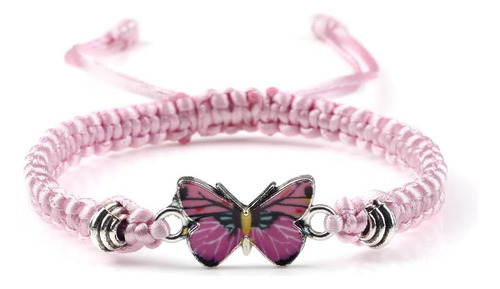 Fuqimanman2020 Pulsera Con Dije De Mariposa Colorida Cuerda 