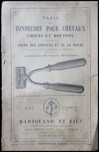 Catálogo Antiguo Máquinas De Barbería Caballos Ovejas 23118