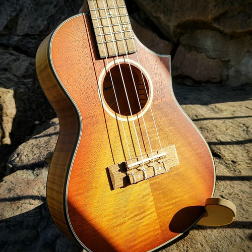 Imagen 5 de 8 de Ukelele Bamboo Concierto Blossom Sunburst C/funda Acolchada