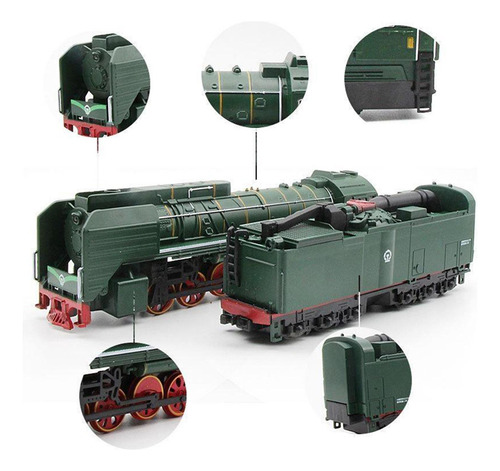 Tren De Vapor Retro Magnético Juguete Diecast Verde