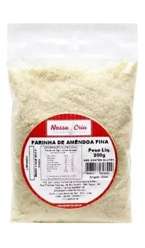 Farinha De Amêndoa Fina 200g - Nossa Cria