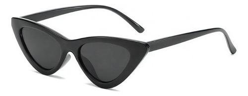 Óculos Gatinho Blogueira Preto Com Proteção Uv 400 Vintage Cor Da Lente Cinza-escuro