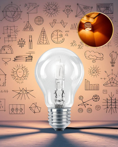 Foco De Halógeno 72w Incandescente Pack C/10 Pzas Luz Blanco Cálido