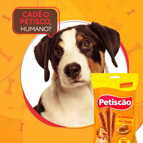 Bifinho Em Palito Para Cães Sabor Frango Petiscão 60g