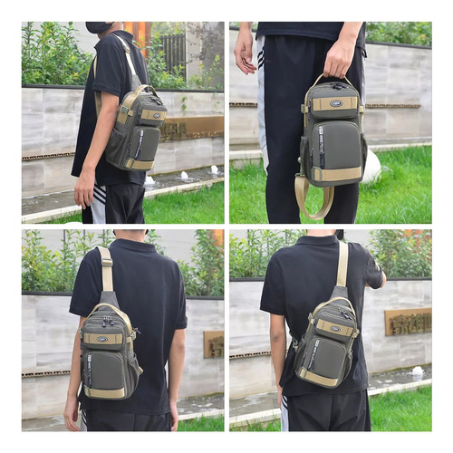 Bolso De Mano For Hombre, Bandolera Lateral Con Cuello Al A