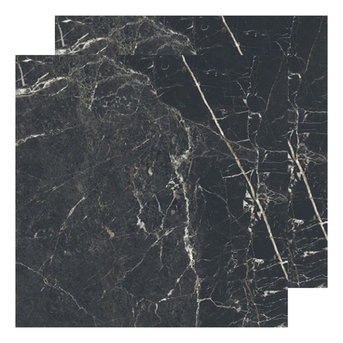 Porcelanato Alberdi Akros Black Satinado 80x80 Rectificado