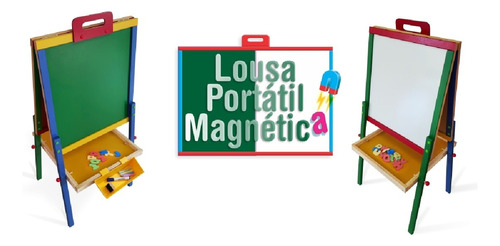 Lousa Infantil Magnética Quadro Educativo Portátil Carimbrás