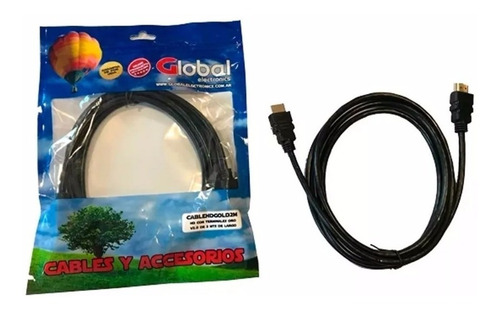 Cable Hdmi 2mts 3d Full Hd 1080p Dvd Blu-ray Ps3 Ps4