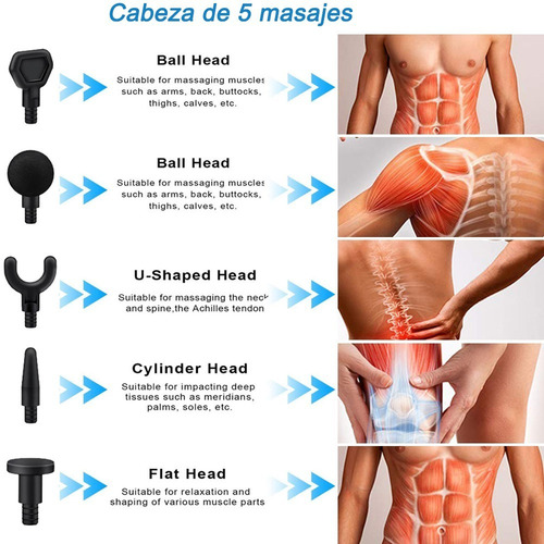 Imagen 4 de 9 de Pistola Masajeadora Eléctrica Profesional 110v-240v