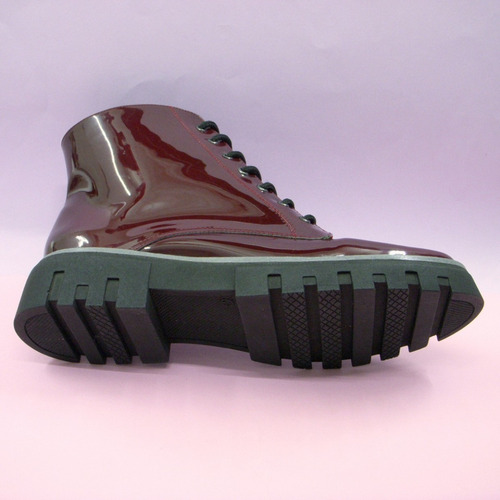 Imagen 4 de 6 de Botin Combate Plataforma Militar Charol De Moda Y Calidad