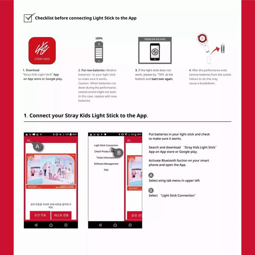 Et Stray Kids Lightstick App Concert, Bluetooth,