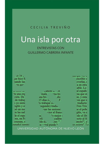 Una Isla Por Otra, de Treviño, Cecilia. Editorial Uanl (Universidad Autonoma De Nuevo Leon), tapa blanda en español, 2018