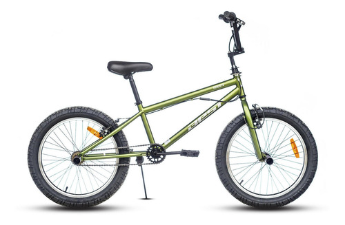 Bicicleta Bmx Freestyle Aro 20 Con Pedalines Verde Best