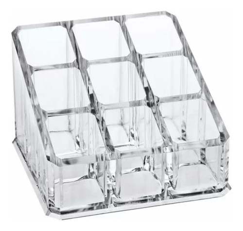 Organizador De Maquillaje 9 Compartimientos 9x9x6,5cm