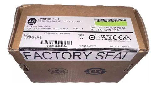 1769-if8 Allen Bradley Nuevo 100% Original Raven Automation (Usado)