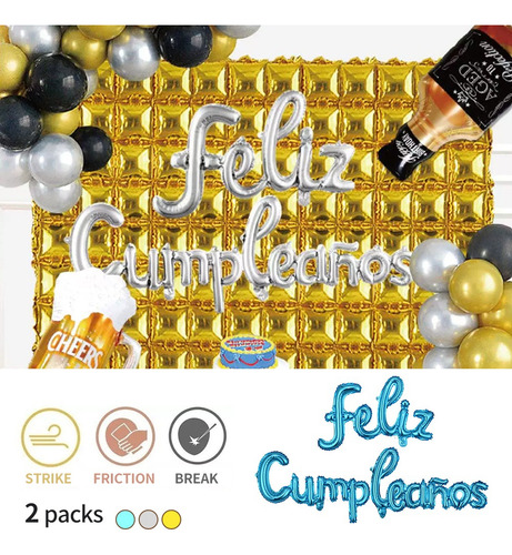 2pzs Globos Metalicos De Letra Para Cumpleaños Fiesta