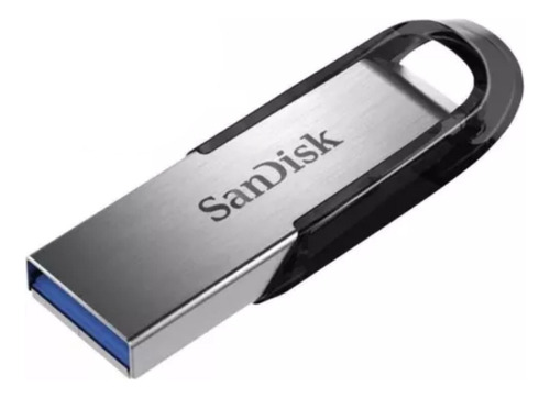 Pendrive Sandisk Ultra Flair 128gb 3.0 Plateado Y Negro