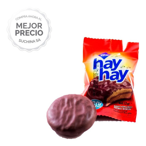 Alfajor Hay Hay X50un. Chocolate + Dulce De Leche Suchina Sa