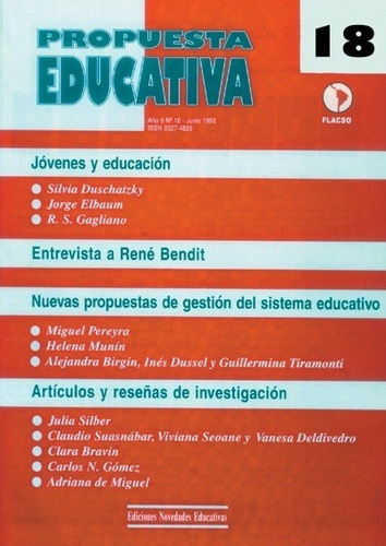 Revista Propuesta Educativa Nº18 - Duschatzky, Elbaum Y Otro