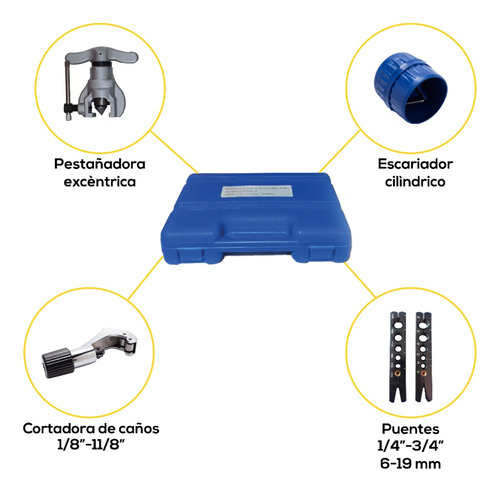 Kit Pestañadora Excentrica Embrague Cortadora Escariador