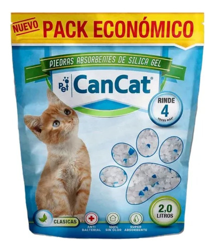 Piedras Silicas Gel Clásica Pack Económico 2.0 Lts Cancat