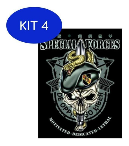 Kit 4 Adesivo Usa Special Forces Adesivo Externo