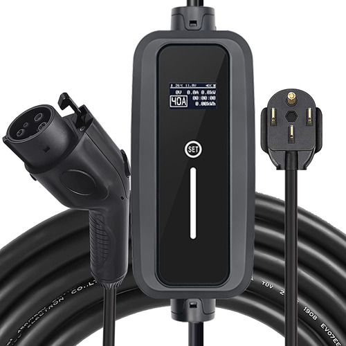 Cargador Ev Nivel Amperio Nema Enchufe Cable Extension Pie