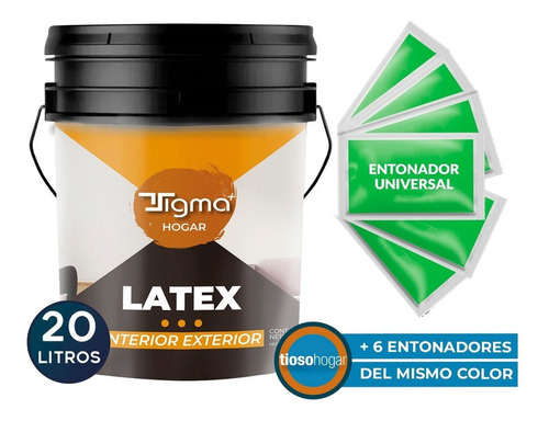 Latex Tsigma Ext.int. 20 Lt. +5x120 Entonadores M Envios