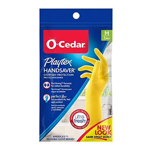 Handsaver Guantes De Limpieza De Goma Reutilizables (mediano