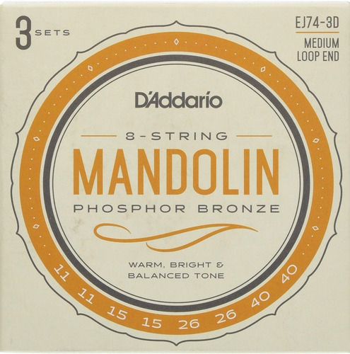 Imagen 1 de 1 de D'addario Mandolin Strings. Ej74