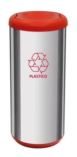 Imagen 5 de 10 de Tacho Cesto Reciclaje Acero Inoxidable 40 Lts Tramontina