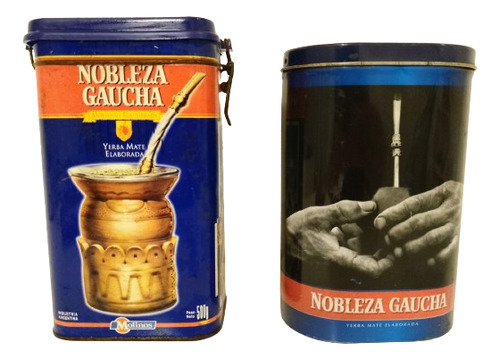 Lote Latas De Yerba O Yerberas Nobleza Gaucha Colección 