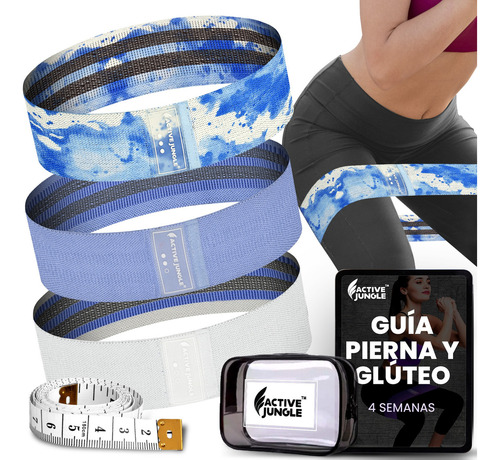 Bandas De Ejercicio Active Jungle Ligas De Resistencia 3pcs Color Kit 3 Bandas Tela Sky Blue