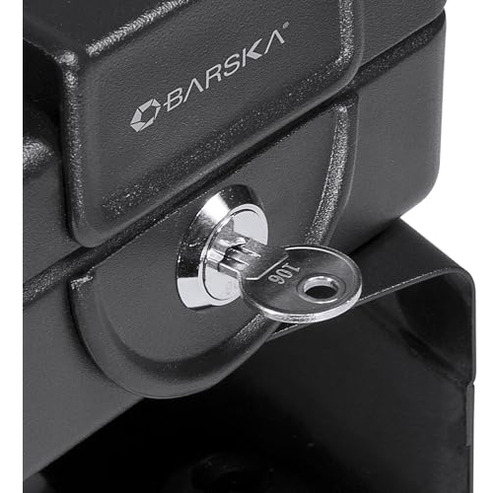 Barska Compact Safe Key Lock Safe Con Funda De Montaje Ax118
