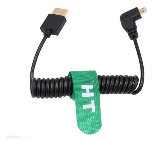 Cabo Em Espiral Hdmi Micro Hdmi 4k 60hz 8k De Ângulo Reto Pa