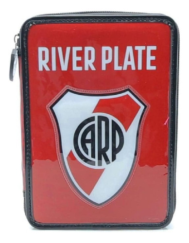 Cartuchera 1 Piso River Plate Pvc Con Utiles Original  !