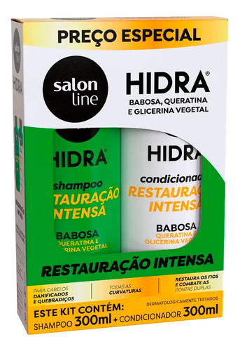 Salon Line Hidra Babosa Queratina Shampoo Acondicionador 3c