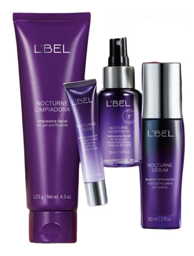 L'bel - Set Rutina Nocturne Anti-edad 4 Pasos- Rostro Y Ojos