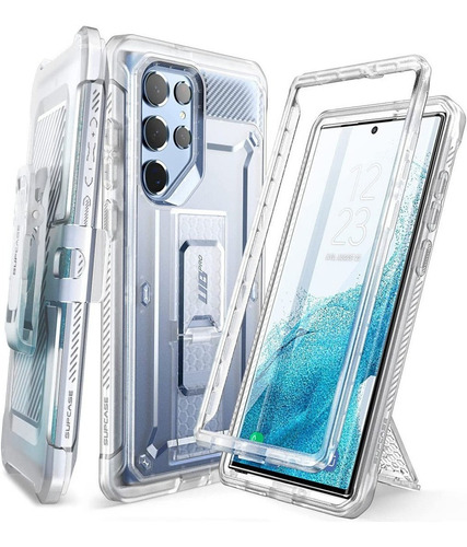 Case Supcase Para Galaxy S22 Ultra Protector 360° Clear