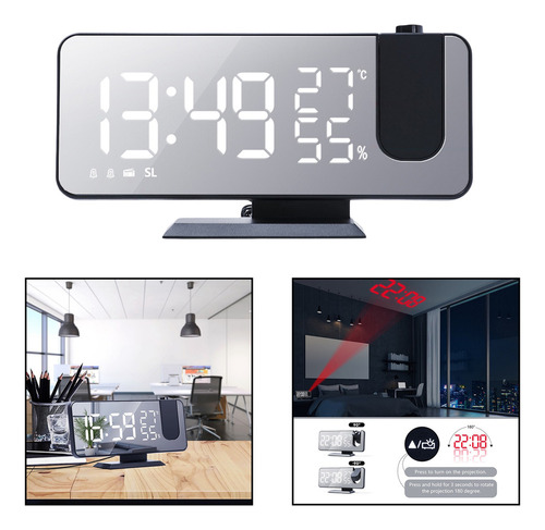. Projeção Relógio Despertador Rádio Fm Digital Clocks