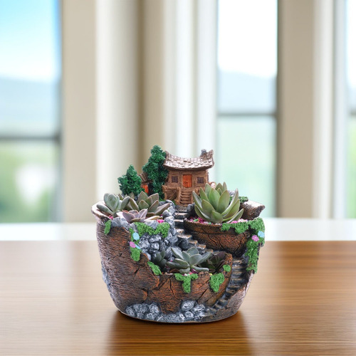 Maceta Con Forma De Flor Artificial Para Plantas Suculentas
