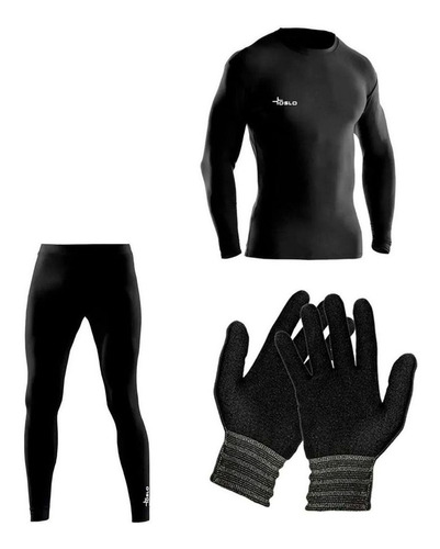 Kit Conjunto Termico Microfibra Frio Extremo Oslo + Guantes