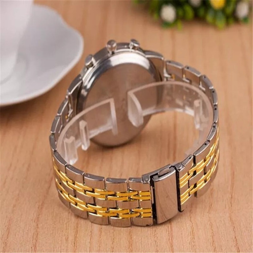 Relógio Masculino Orlando Dourado Luxo Negócios Quartz