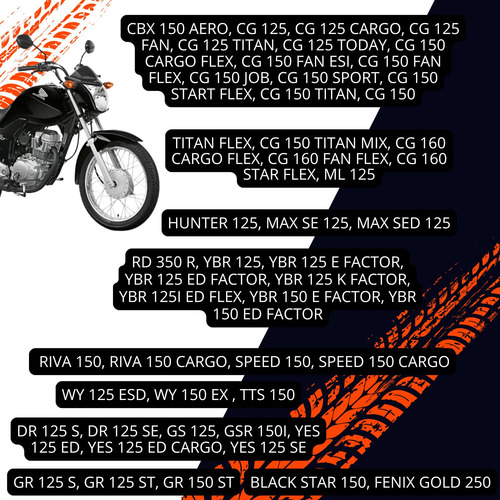 Melhor Pneu Dianteiro 80/100-18 Thorax Cg Cargo Titan Fan