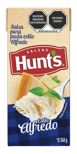 Hunt's Salsa Para Pasta Estilo Alfredo Lista En 2 Pasos 340g